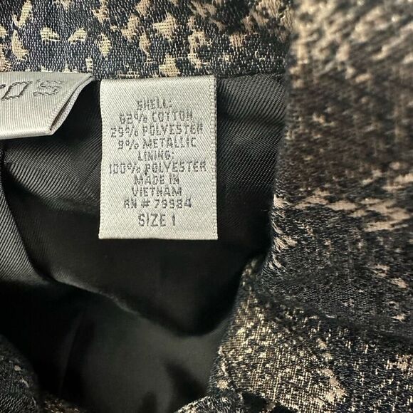 Chicos Snakeskin‎ Metallic Print Asymmetric Zip Moto Jacket Size 1 (M/8) - Picture 8 of 10